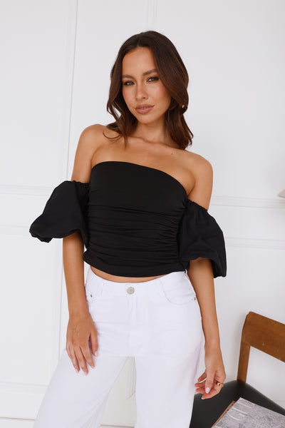 Trendsetter Style Off Shoulder Top Black