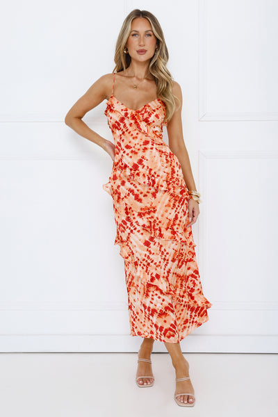 Lush Sophistication Maxi Dress Orange