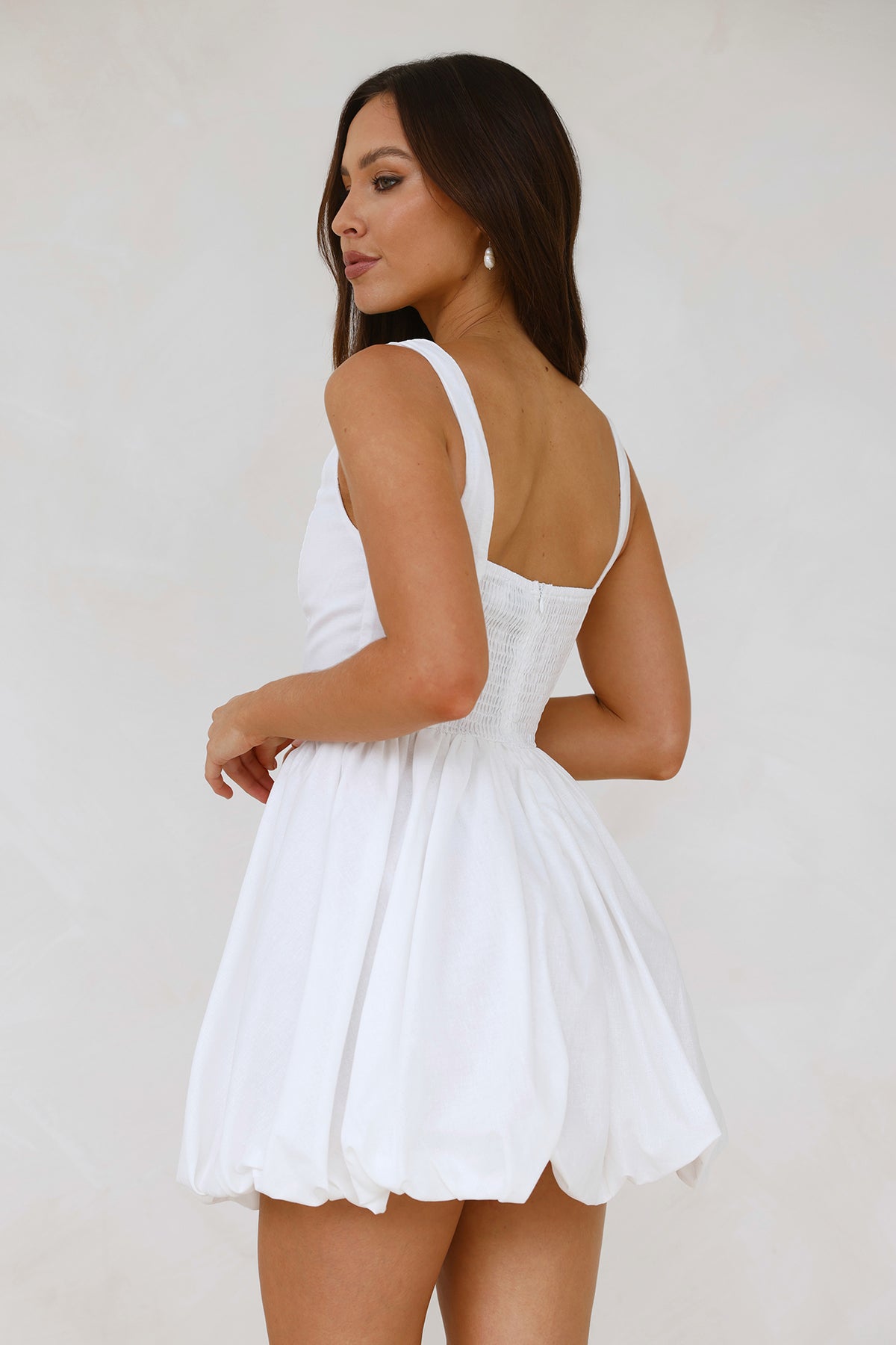 Volume Please Mini Dress White