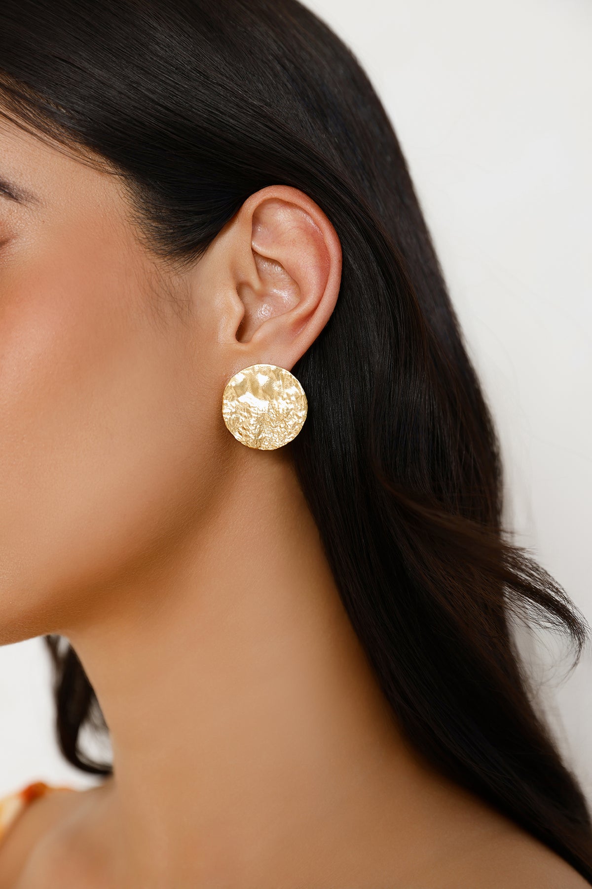 18k Gold Plated Shimmer Planet Earrings Gold