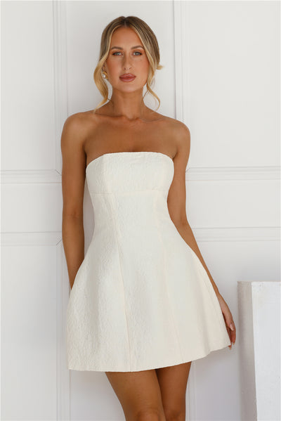 Silhouette Dream Strapless Mini Dress White