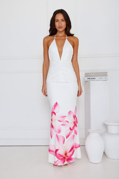 Primrose Maxi Dress Pink Flower