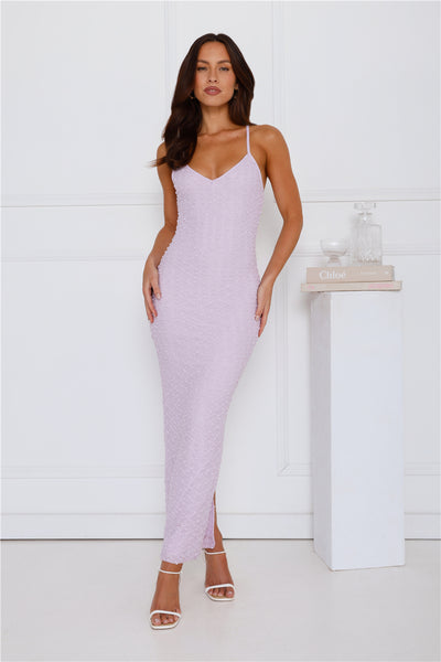 Anabelle Knit Maxi Dress Lilac