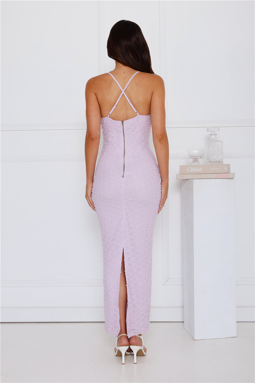 Anabelle Knit Maxi Dress Lilac