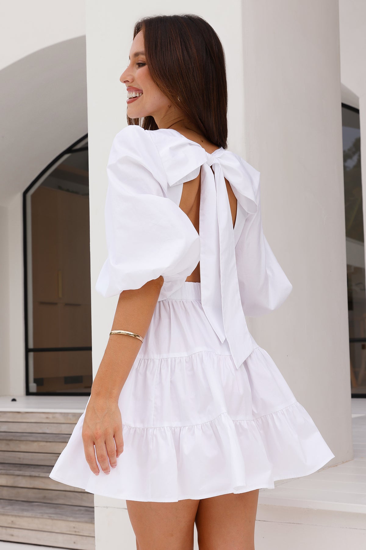 HELLO MOLLY Sweetest Treat Mini Dress White