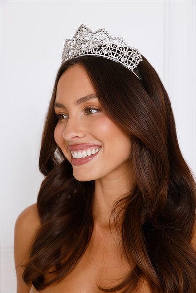 Queen Worthy Tiara Crown Silver