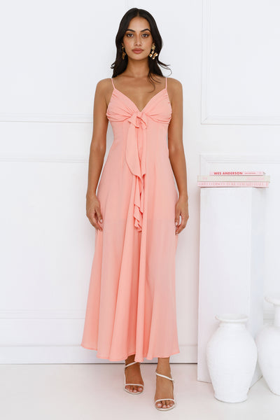 Strawberry Fields Maxi Dress Peach