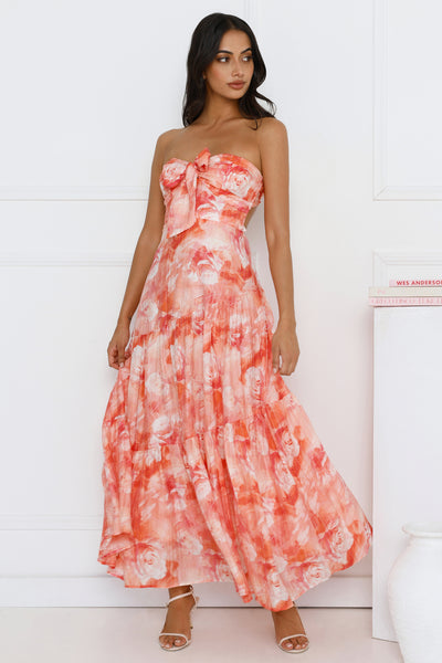 Wear The Style Strapless Maxi Dress Print