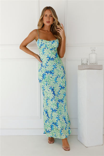 Irresistible Allure Maxi Dress Blue