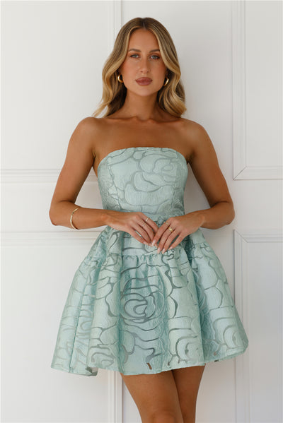 Nora Strapless Mini Dress Sage