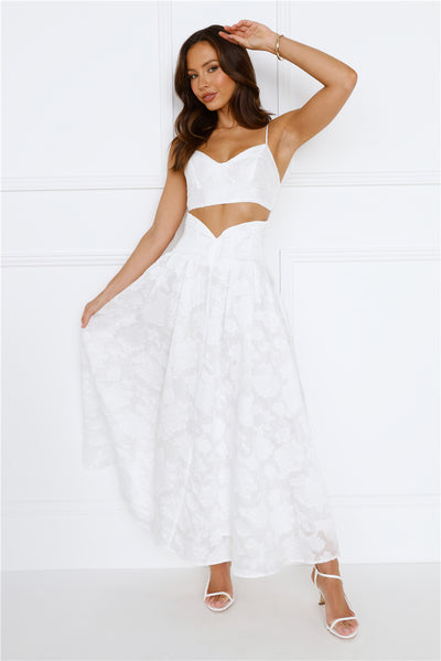 Simply Unique Maxi Skirt White