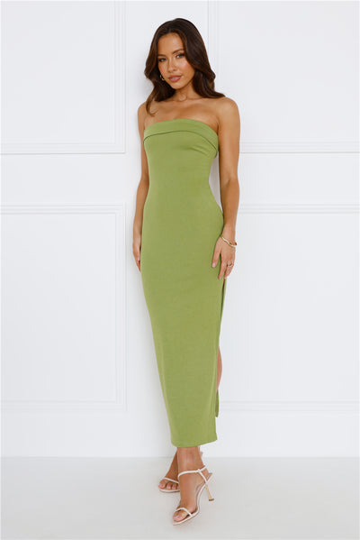 Hot Blooded Maxi Dress Green