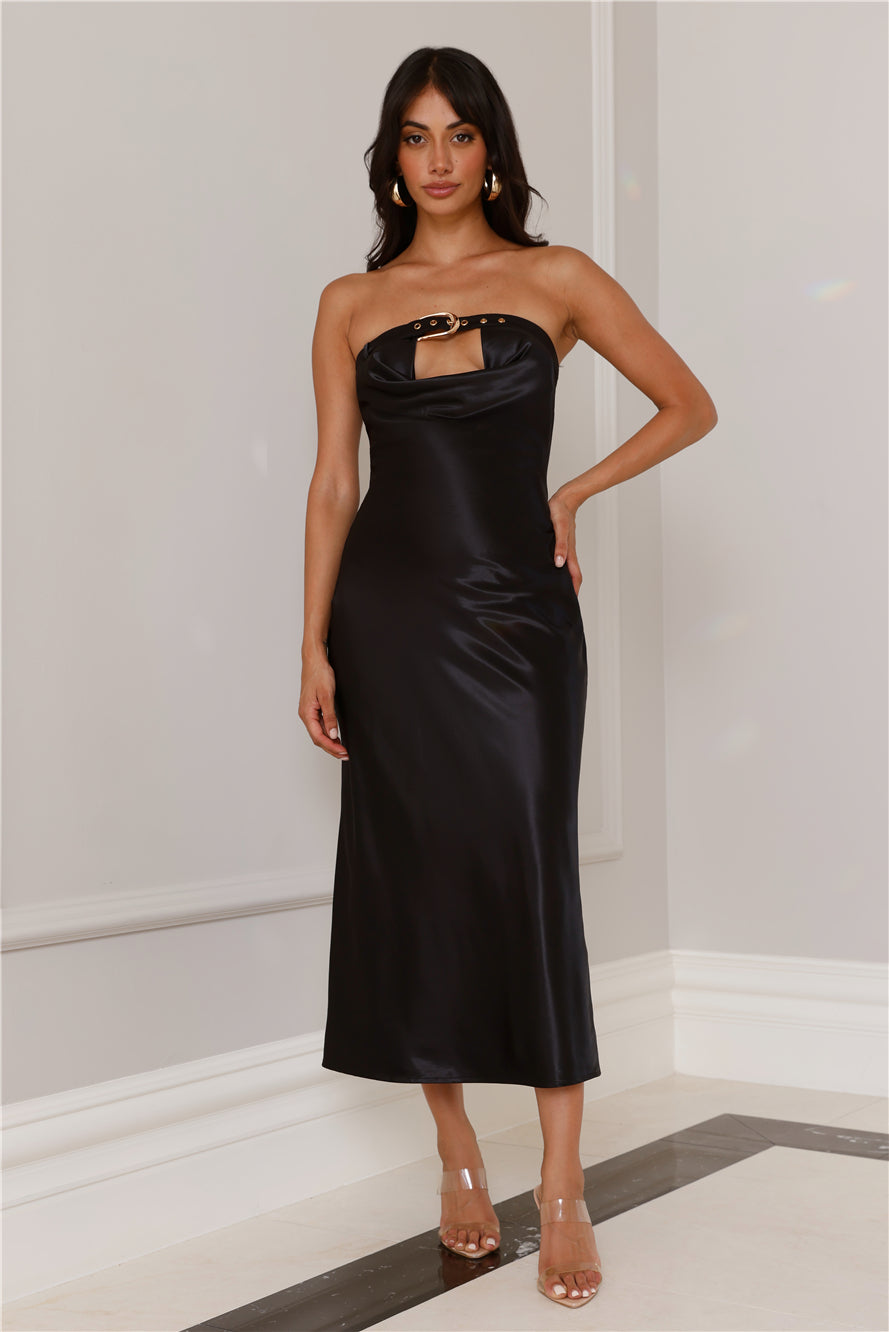RUNAWAY Loxana Strapless Dress Black