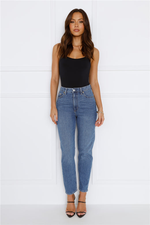 LEE High Moms Slim Jean Anemone Blue