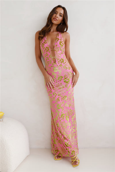 RUNAWAY Pamalo Maxi Dress Pink