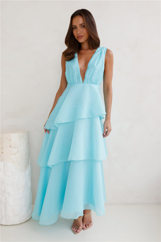 Fashion Zone Maxi Dress Aqua