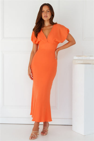 Gilded Maxi Dress Orange