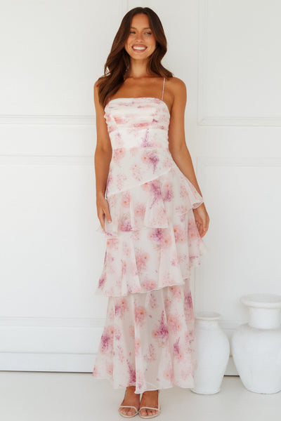 A Night Of Style Maxi Dress Pink