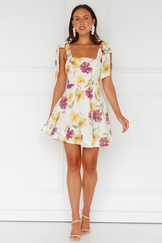 Floral Horizon Mini Dress Purple