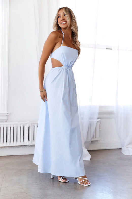 HELLO MOLLY Should We Go Maxi Dress Blue