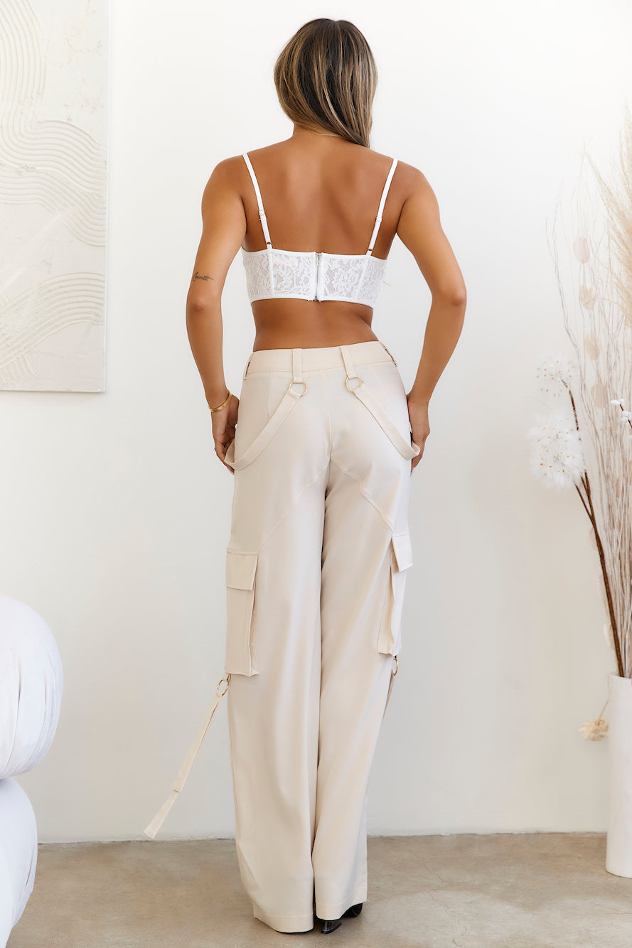 No Apologies Lace Corset Top White