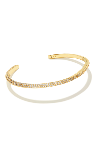 KENDRA SCOTT Ella Gold Cuff Bracelet Gold White Crystal
