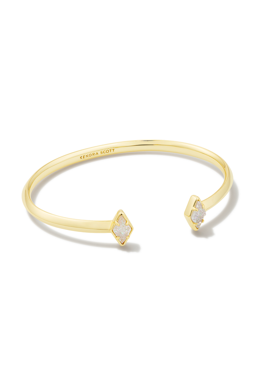 KENDRA SCOTT Kinsley Gold Cuff Bracelet Gold Iridescent Drusy
