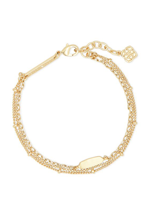 KENDRA SCOTT Fern Multi Strand Bracelet Gold Metal
