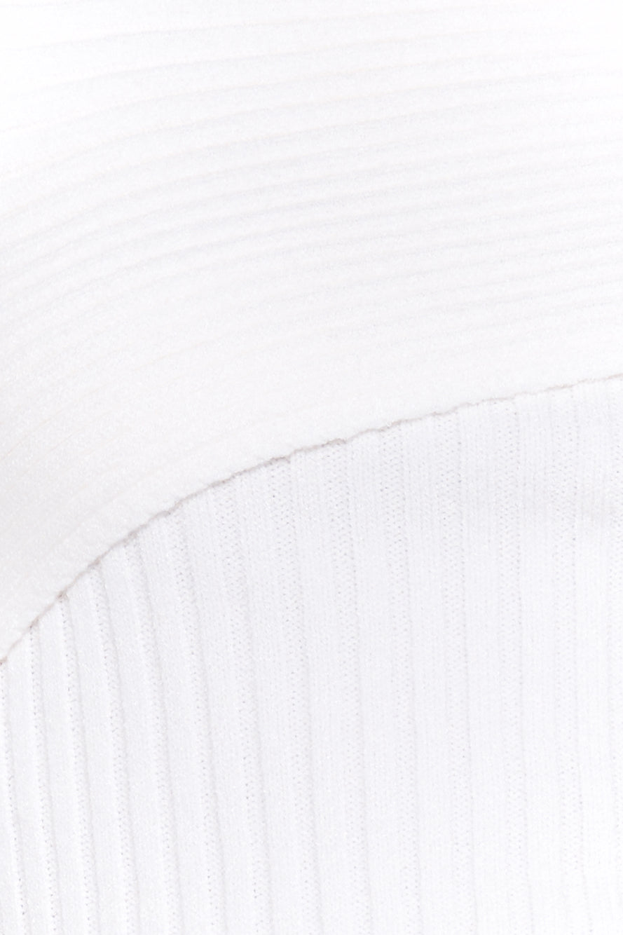 Snowflakes Falling Knit Top White
