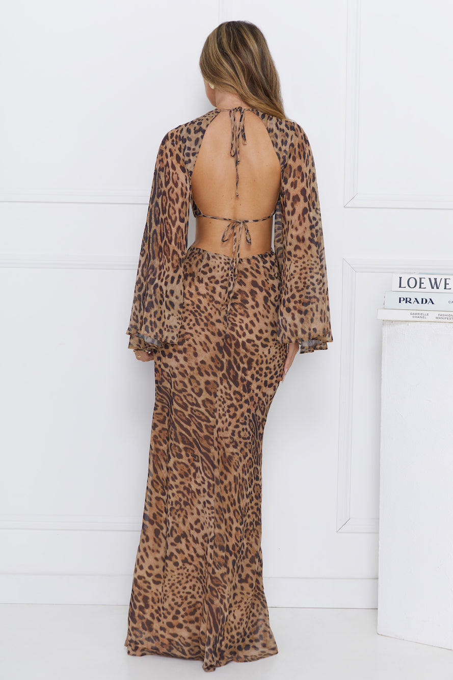 Sassy Behaviour Maxi Dress Leopard