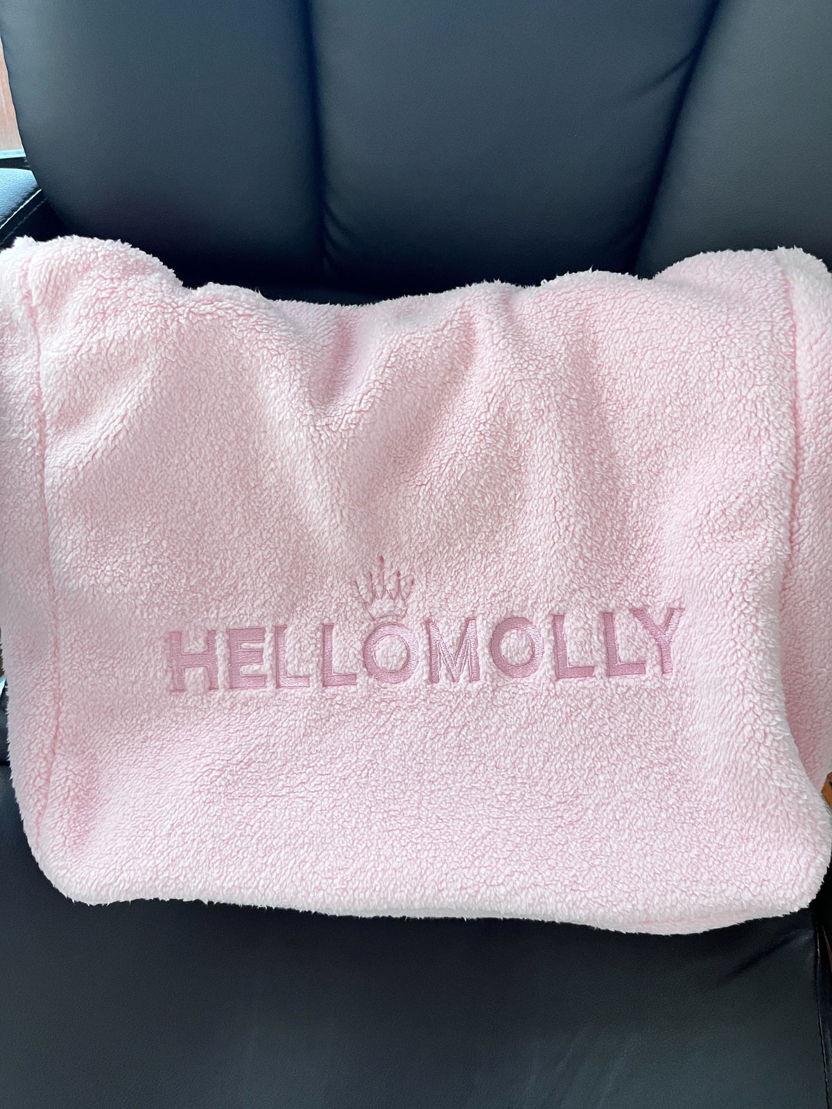 hellomolly fluffy tote bag pink