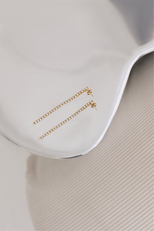 18k Gold Plated Snakes Of Shine Earrings Gold