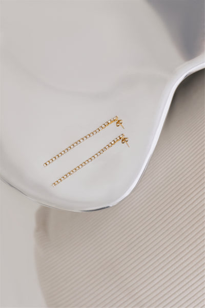 18k Gold Plated Snakes Of Shine Earrings Gold