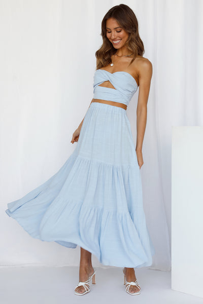 So Particular Maxi Skirt Blue