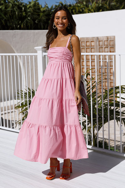 Knock Knock Maxi Dress Pink