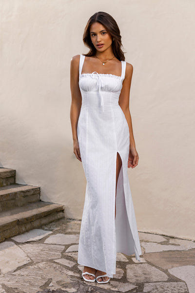 Shimmering Shore Maxi Dress White