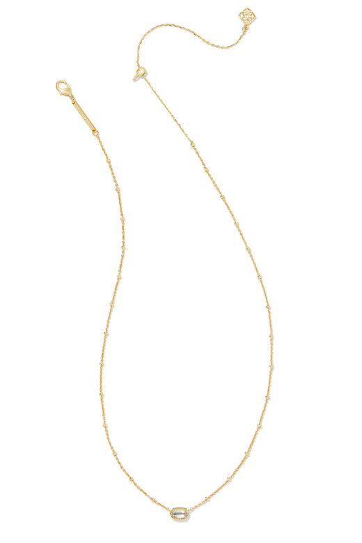 Mini Elisa Gold Satellite Short Pendant Necklace Gold Dichroic Glass