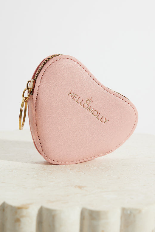 HELLO MOLLY Wealthy Hearts Coin Purse Pink
