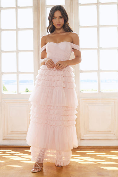 Princess Of Dreams Tulle Maxi Dress Pink