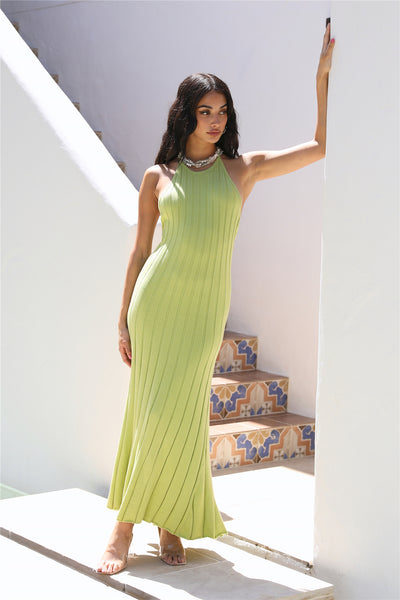 Young Heart Midi Dress Lime