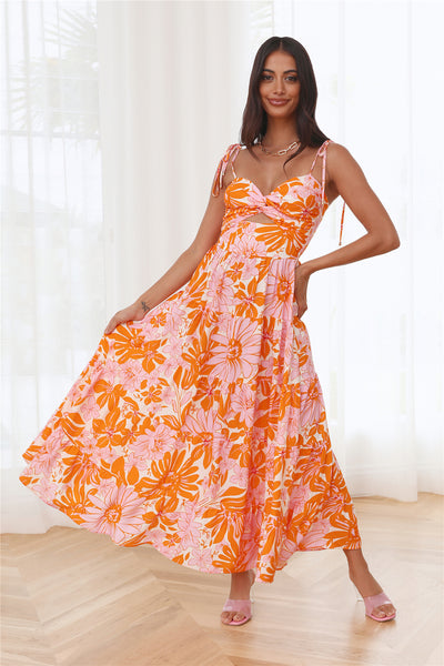 Summer Activity Maxi Dress Orange