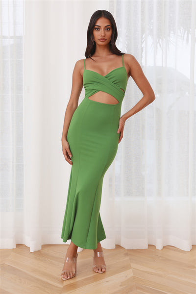 Magic To You Maxi Dress Green