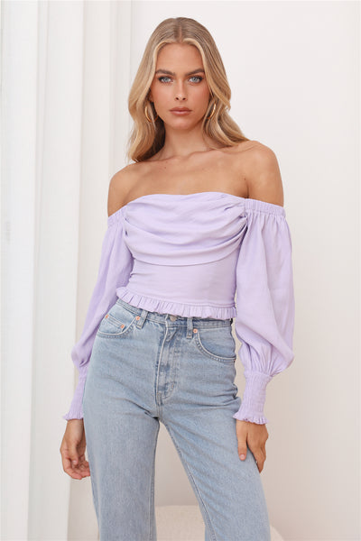 Island Stroll Crop Top Purple