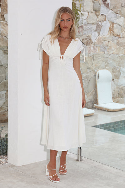 Dreamy Brunch Midi Dress White