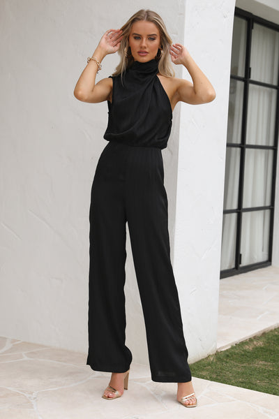 Youthful Days Jumpsuit Black PinStripe