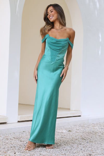 Princess Moment Maxi Dress Green