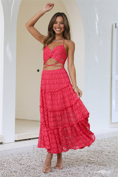 Island Love Maxi Dress Red