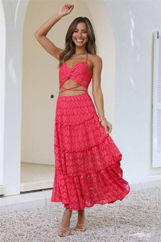 Island Love Maxi Dress Red