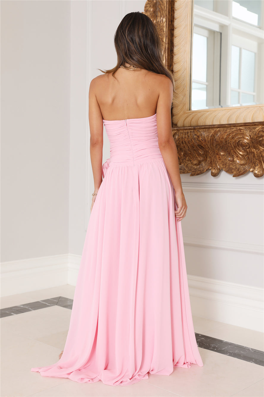 RUNAWAY The Rosette Gown Pink