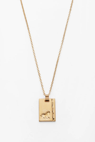 RELIQUIA JEWELLERY Leo Star Sign Pendant Gold 18" Chain Gold